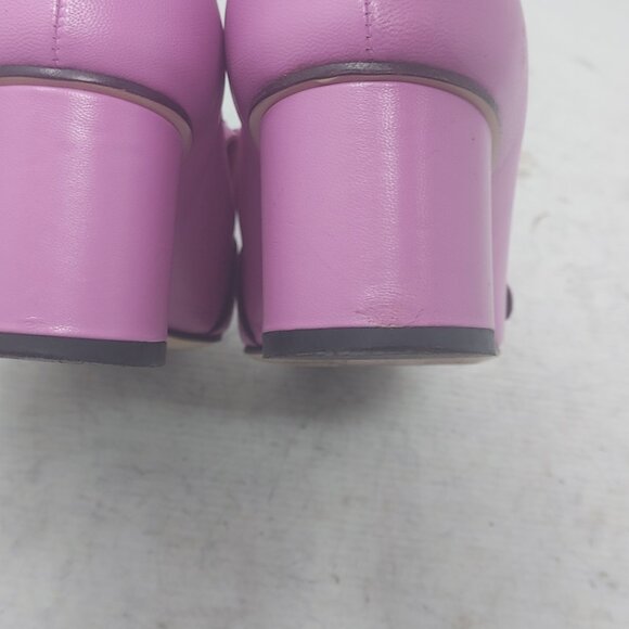 Gucci Marmont GG Candy Mousse Pink Smooth Leather Fringe Pump - Picture 12 of 12